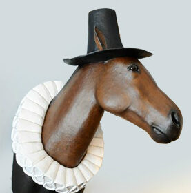 Cheval - Sculpture en papier de Mélanie Bourlon - 38 Le Avenières - Isère - Rhône-Alpes - France - Photo : Anthony Cottarel