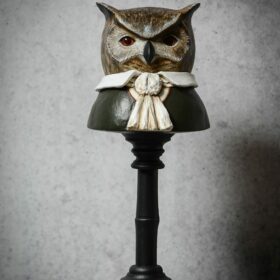 Hibou lavallière - Sculpture en papier de Mélanie Bourlon - 38 Le Avenières - Isère - Rhône-Alpes - France - Photo : Anthony Cottarel