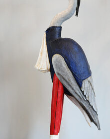 Héron- Sculpture en papier de Mélanie Bourlon - 38 Le Avenières - Isère - Rhône-Alpes - France - Photo : Anthony Cottarel