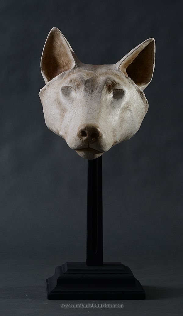 Masque de loup | Animaux | Sculpture en papier mâché | Mélanie Bourlon