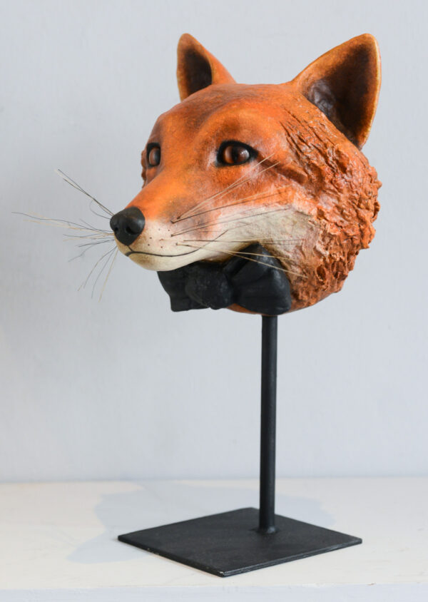 Renard noeud pap- Sculpture en papier de Mélanie Bourlon - 38 Le Avenières - Isère - Rhône-Alpes - France - Photo : Anthony Cottarel