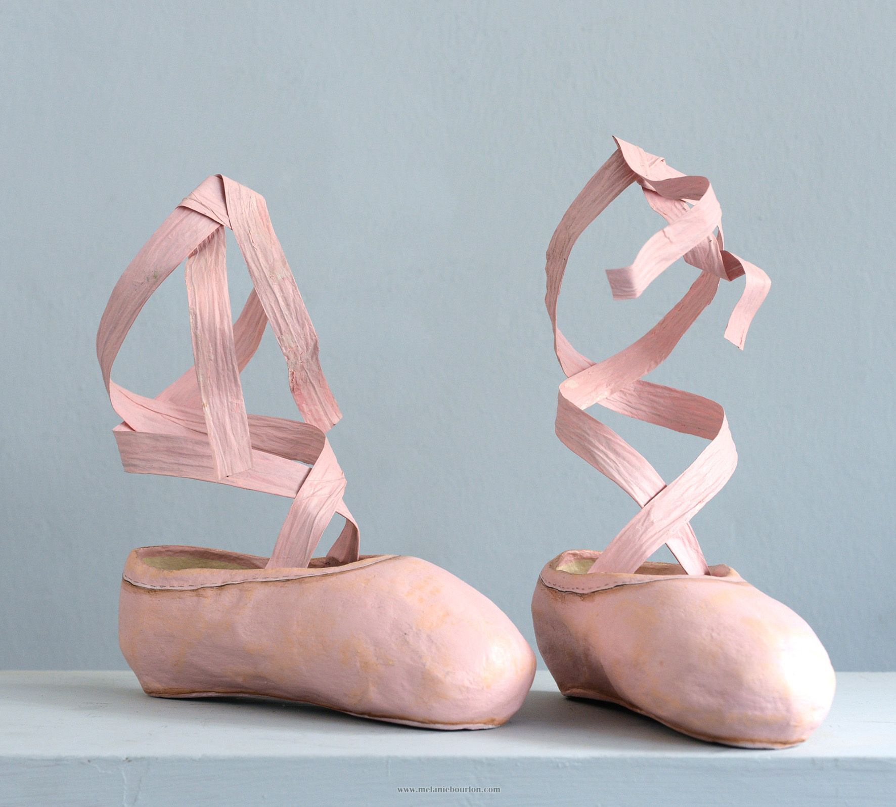 Paire de chaussons de danse, Animaux, Sculpture en papier mâché