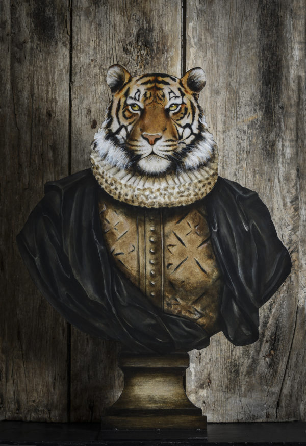 Tigre à plat, portrait