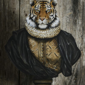 Tigre à plat, portrait