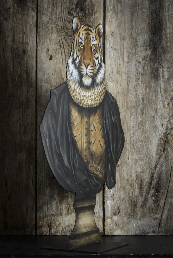 Tigre à plat, portrait