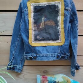 Melanie Bourlon, veste jean vintage Biche à la perle