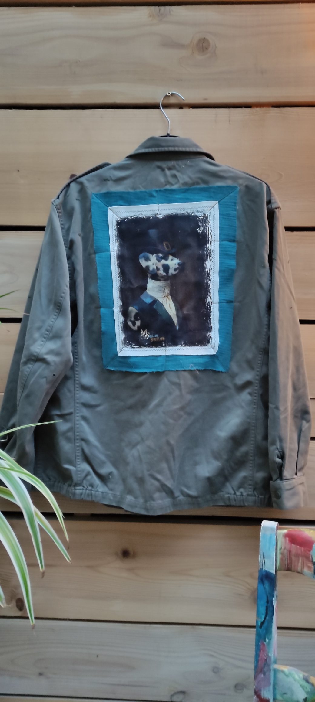 Veste treillis vintage Dalmacienne 8 Melanie Bourlon Artiste Sculpteur Creations Boutique