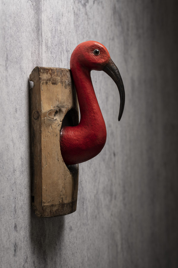 Oiseau à la cage-Melanie Bourlon sculptures papier mâché