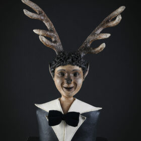 Faune-Melanie Bourlon sculptures papier mâché