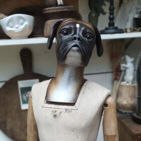 Boxer mannequin - Mélanie Bourlon sculpture papier mâché