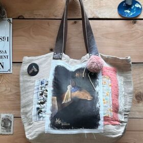 Moyen Sac écru 9 biche perle - Mélanie Bourlon Sculptures Papier Mâché 1