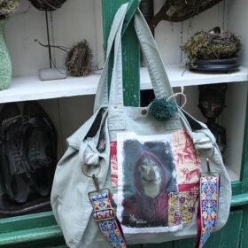 Sac vert loup n°25 face