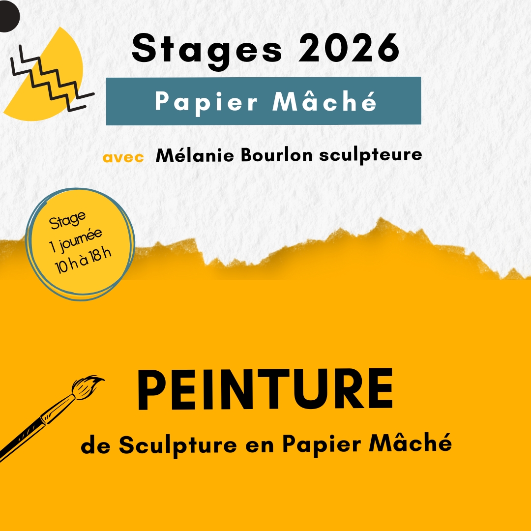 Stages Peinture de Sculptures en Papier Mâché - Mélanie Bourlon, sculptures