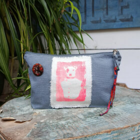 Pochette bleue claire - Jack Russel - T002– M -melanie bourlon