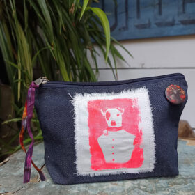 Pochette en jean - Jack Russel - T007– M -melanie bourlon