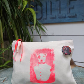 Pochette blanche Jack Russel -T009-S - melanie bourlon