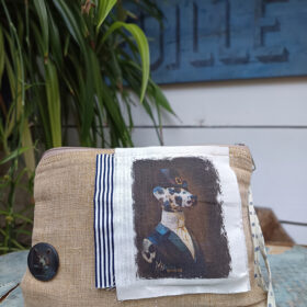 Pochette écrue-Dalmatienne -T031-S melanie bourlon