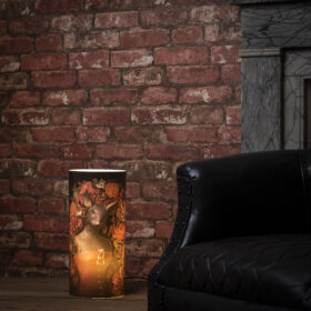 Lampe Souricette aux fleurs - Petite - melanie bourlon - papier mâché