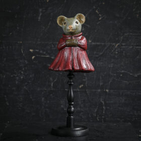 Petite souris en papier mâché sculpture de Melanie Bourlon