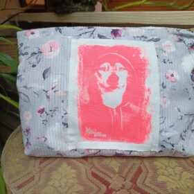 Pochette motifs fleurs - Loup -T036 - M melanie bourlon