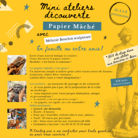 2026 Mini ateliers d'éveil - melanie bourlon sculptures en papier mâché